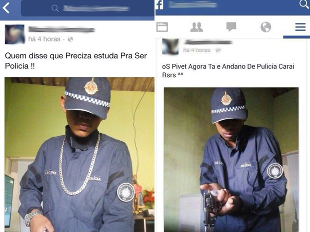 Adolescentes suspeitos de furtar PM no DF postam foto com farda na web
