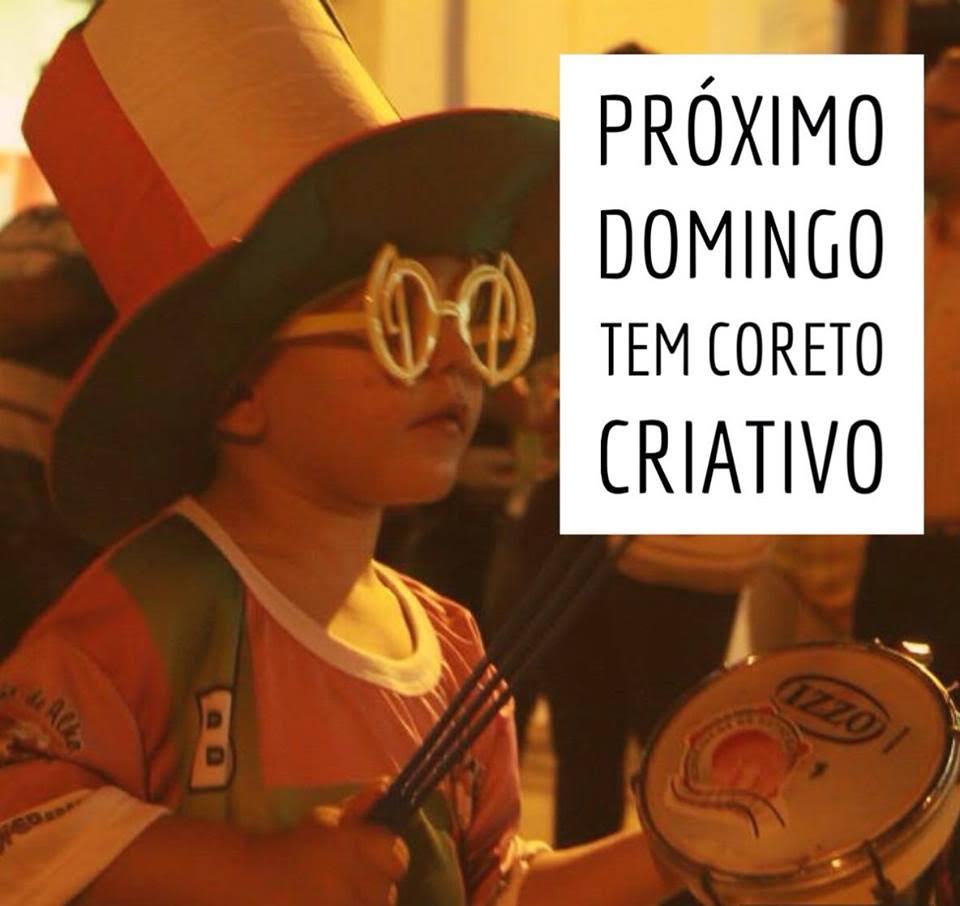 Domingo tem Coreto Criativo com Grito de Carnaval em Santa Cruz