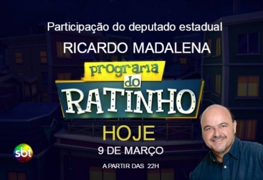 Ricardo Madalena irá falar sobre a fosfoetanolamina no Programa do Ratinho