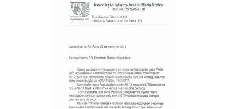 Associação Maria Vitória e Rede do Câncer receberão recursos por meio da Nota Fiscal Paulista