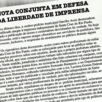 Imprensa rebate nota divulgada pelo poder executivo de Santa Cruz