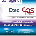 Estão abertas as inscrições do Vestibulinho das Etecs para o 2º semestre