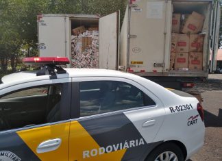 Polícia apreende três caminhões com cigarros contrabandeados na rodovia Raposo Tavares