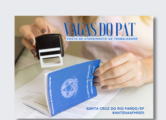 VAGAS DO PAT DE STA CRUZ DO RIO PARDO PARA O DIA 20/06/2024